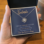 To My Soulmate - I Love You - Love Knot Necklace