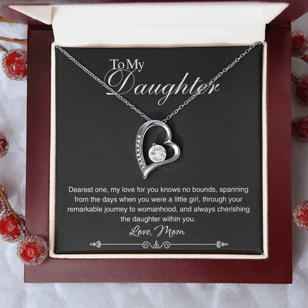 To My Daughter - My Love For You Knows No Bounds - Forever Love Necklace