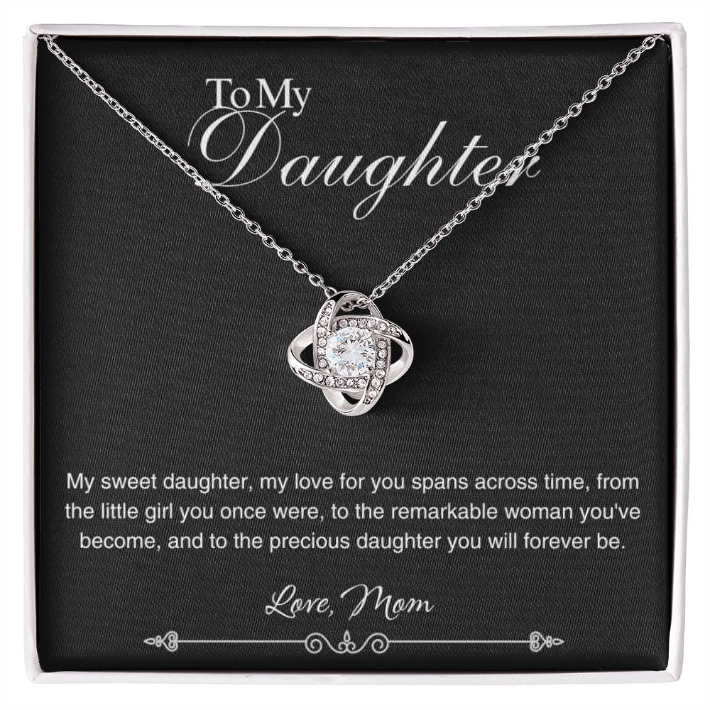 To My Daughter - My Sweet Daughter - Love Knot Necklace