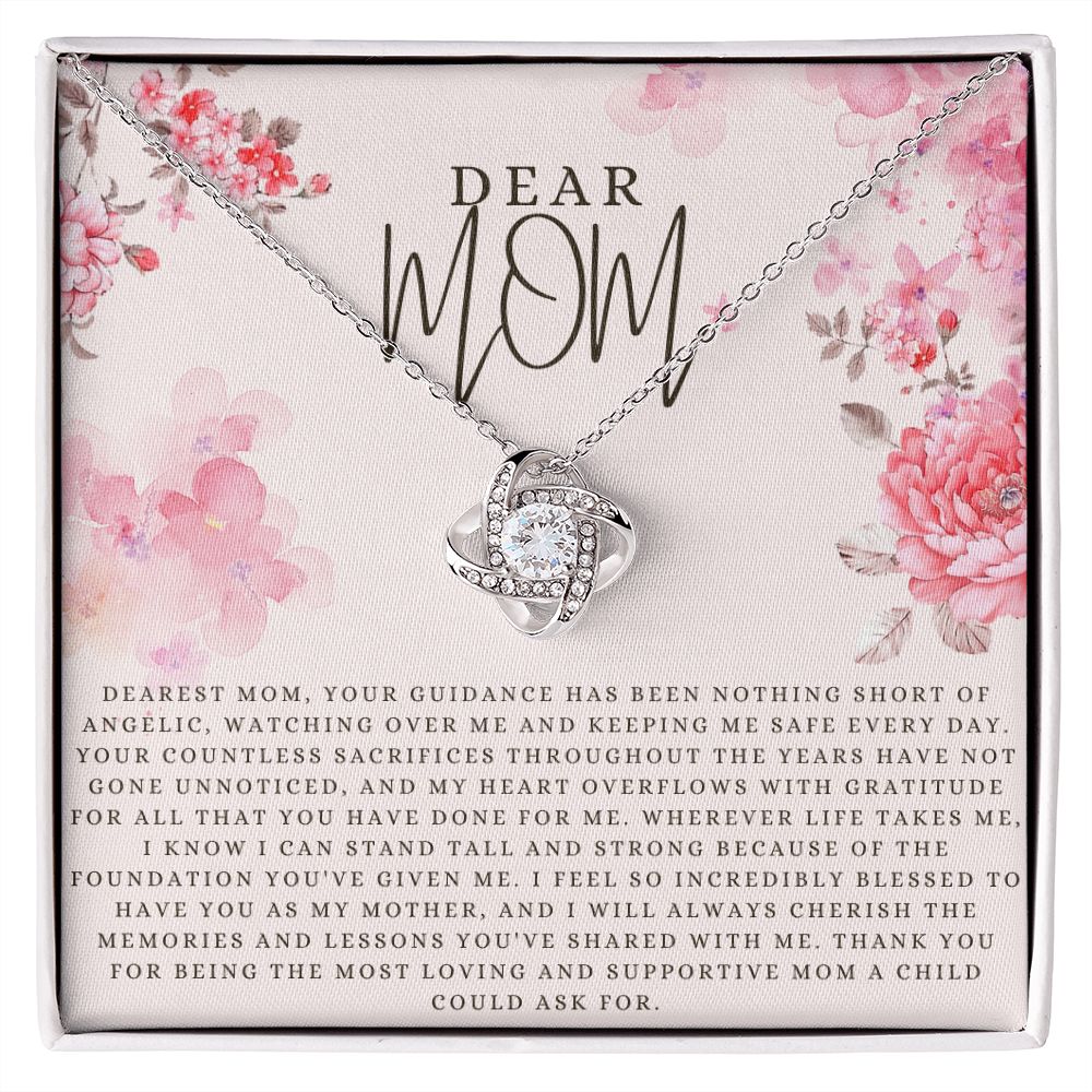 Dear Mom - Keeping Me Safe - Love Knot Necklace