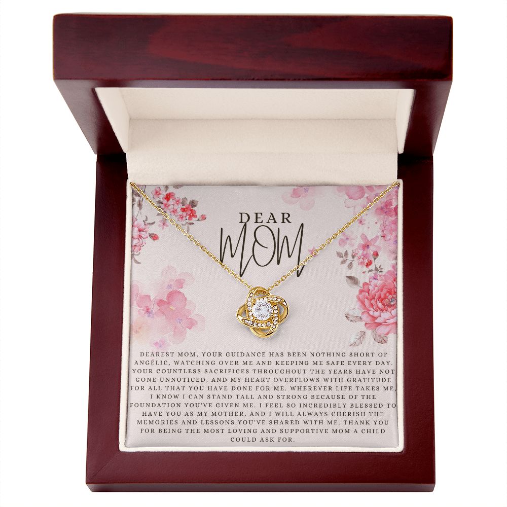 Dear Mom - Keeping Me Safe - Love Knot Necklace