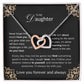 To My Daughter - Life Isn't About Waiting - Interlocking Hearts Necklace