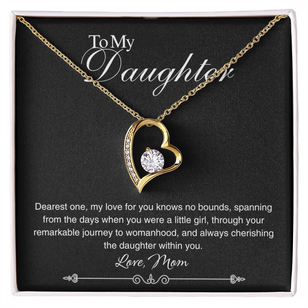 To My Daughter - My Love For You Knows No Bounds - Forever Love Necklace